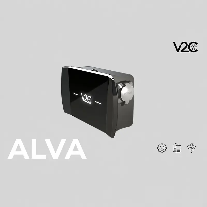 Borne V2C ALVA double avec deux prises T2S